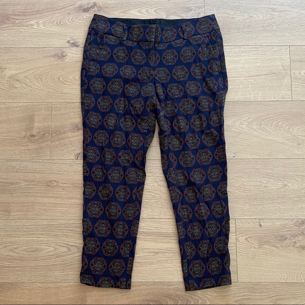 Loft patterned cropped slacks